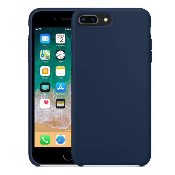 uSync Silikone Cover Til Iphone 8 Plus - Mørkeblå Blue
