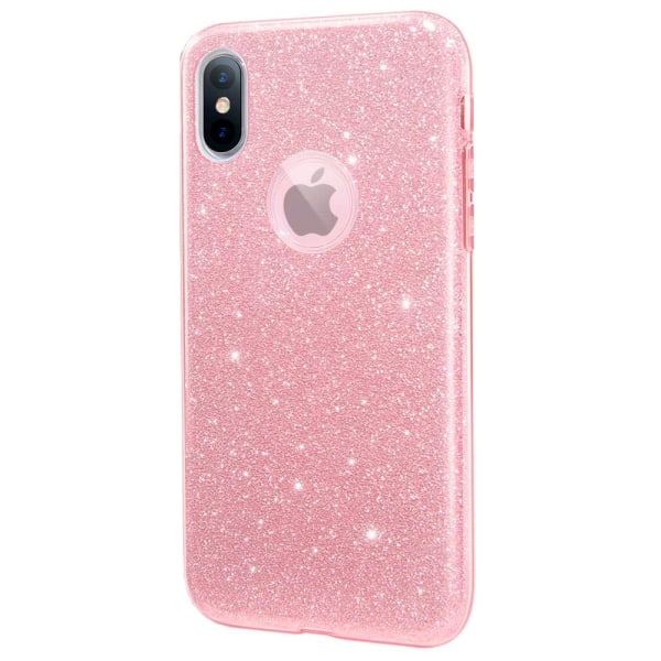 uSync Gradient Glitter 3in1 Etui Til Iphone Xs/x - Rose Gold Pink