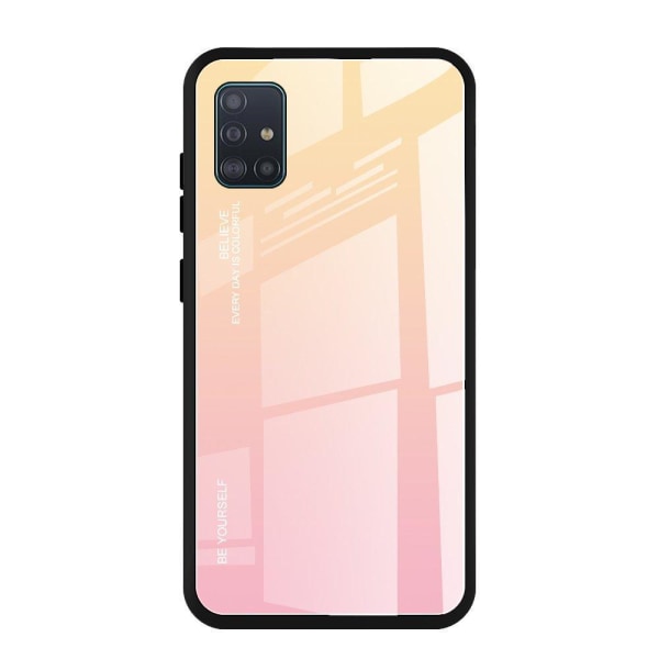uSync Samsung Galaxy A71 Cover I Glass Gradient Pink