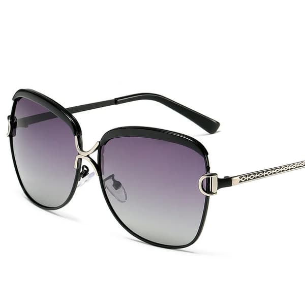 Luksus polariserede damesolbriller kvinder gradient linse runde solbriller firkantet mærke Oculos Lunette De Soleil Femme