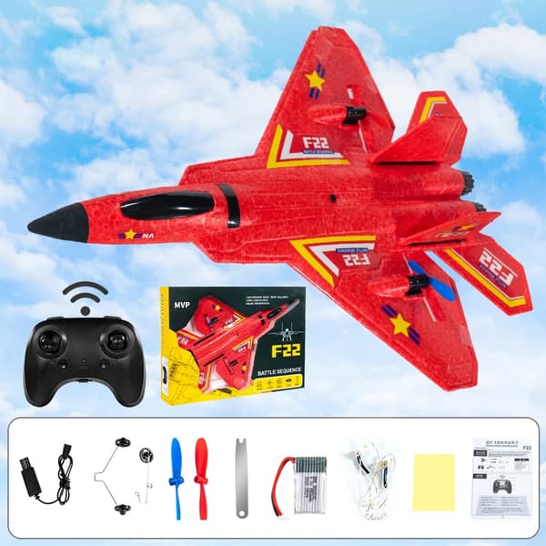 F22 Rc Fly Fjernkontroll Fly Seilfly Radiostyrt Helikopter EPP Skum Fjernkontroll Fly Leker for Gutter Barn(f2)