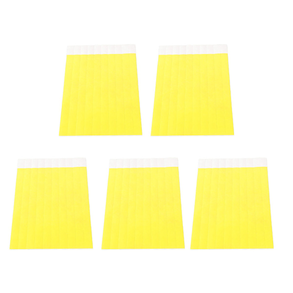 Engangsarmbånd vanntett og rivebestandig identitetsidentifikasjon DuPont papirarmbånd (gul 500 ringer)