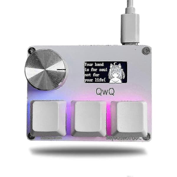 2026 Sayodevice Osu O3c Rapid Trigger Hall Switch Magnetisk Lineær Bryter Tastatur med Knapp og Skjerm, Kopier Lim inn, Snarvei, Makro Hotswap Mini Ta