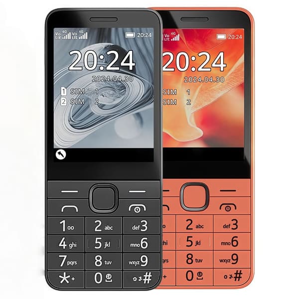 220 2024 4G funksjonstelefon – 2,8\" dobbel SIM, FM-radio, USB-C, ikke-smart tastaturmobil for eldre og studenter