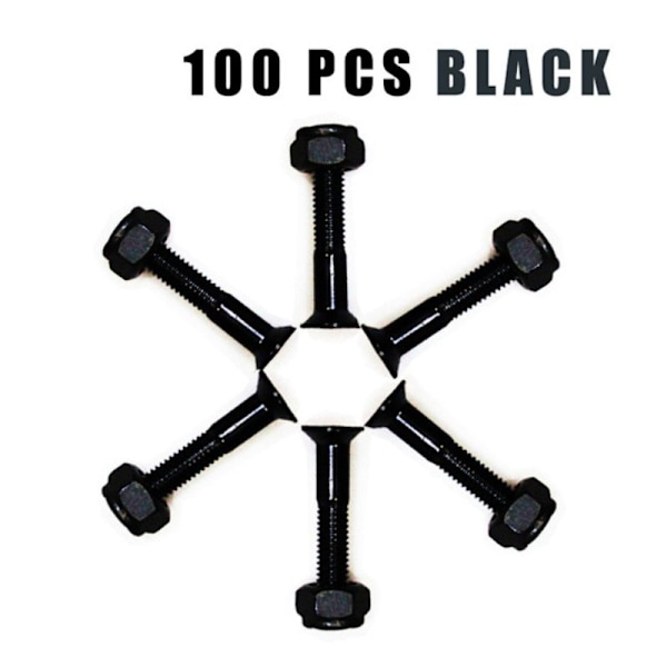 Köp 26mm Skateboard Bridge Nails Nuts Screws Electroplating Bolts Black