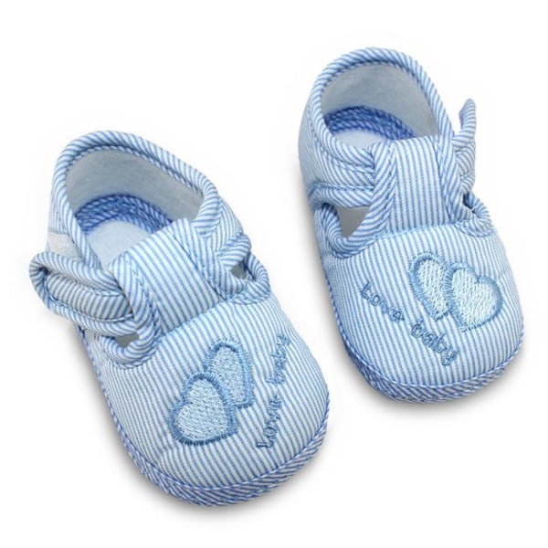 New Cotton Baby Shoes Toddler Unisex Soft Sole Skidproof Blue 9-12 Months