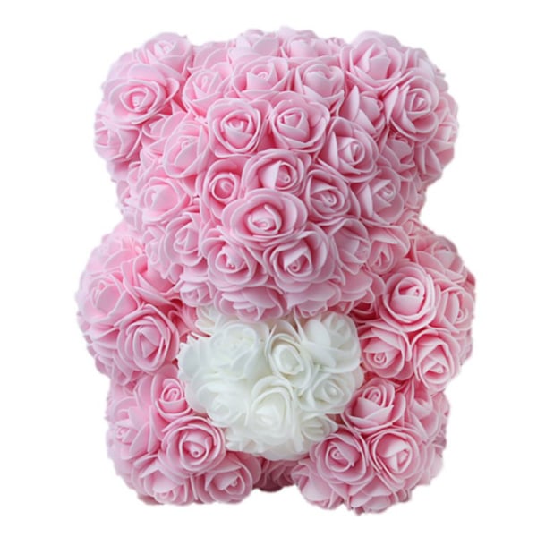 Pe Rose Bear Artificial Decorations Girlfriend Kid Gift Light Pink On Box One Size