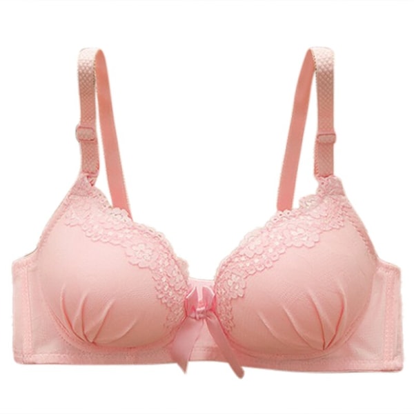 Sexy Lingerie Lace Bra Women Wireless Seamless Push Up Bras Pink 85b