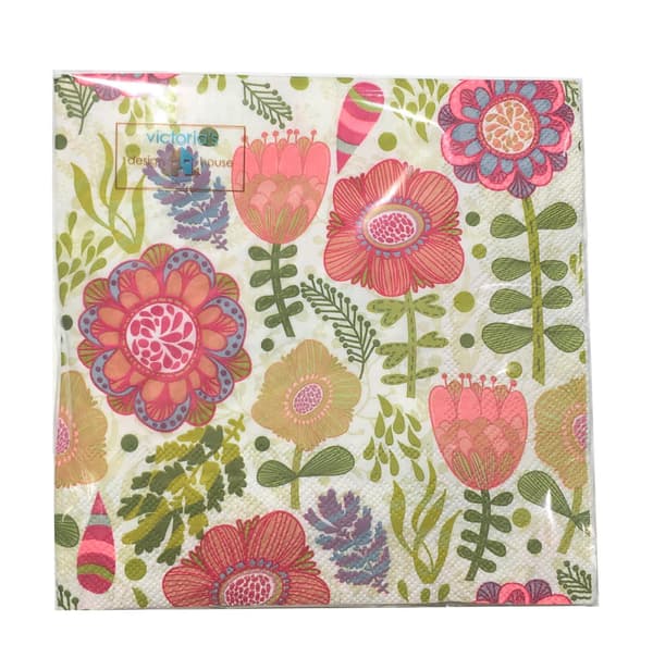 Servett Blommor 33x33cm