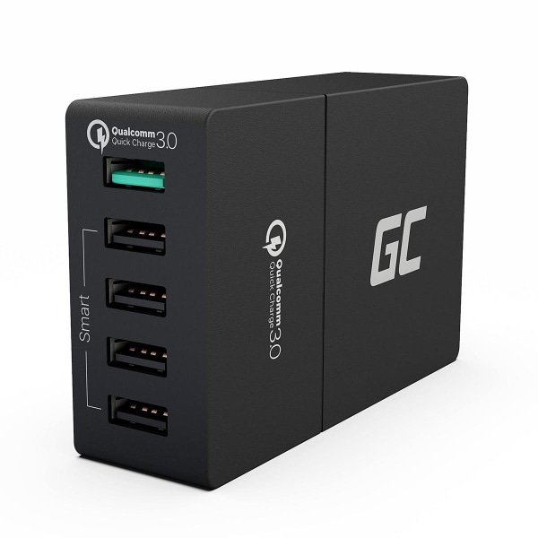Green Cell Laddningsstation, 5xusb, Quick Charge 3.0