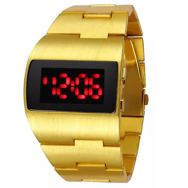 2024 Fashion Led Digital Watch Men Nilitary Sports Watches Black Stainless Steel Big Wrist Multifunction Electronic Wristwatches Men -GSL