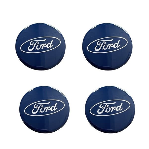 60mm 4-pak hjulkapsler Ford Sølv