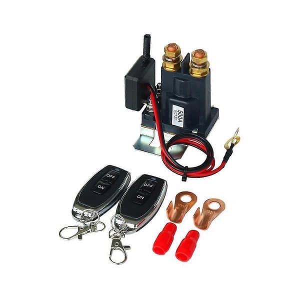 12V 500A Kauko-ohjattu akun irtikytkin päivitetty autoihin, kuorma-autoihin, matkailuautoihin, akun katkaisija, erotin 2:lla