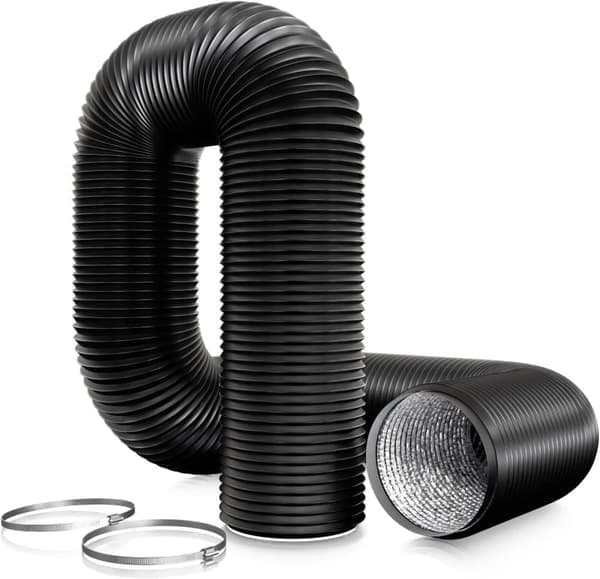 150 mm PVC-ilmanvaihtokanava 3 m tuulettimelle, poistoletku, ilmastointikanava, liesituuletin
