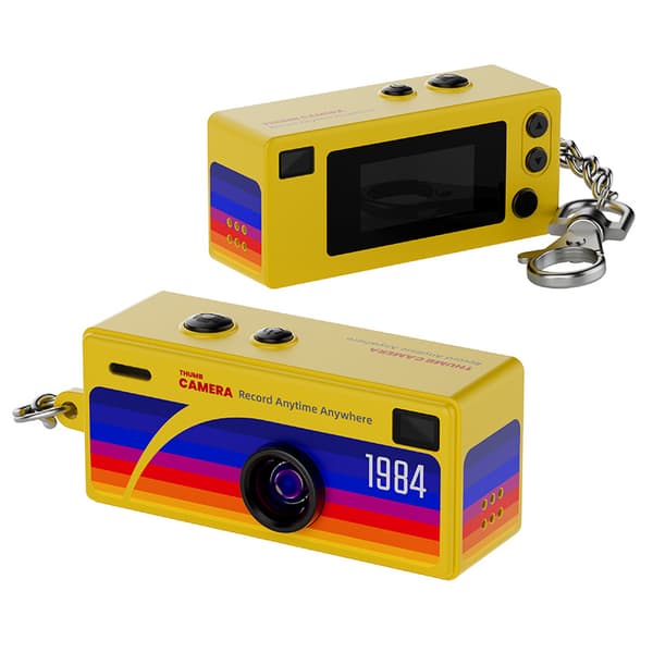 0,96-tommers TFT-skjerm 2-megapiksel tommelkamera med nøkkelring, 1080P HD mini videoopptaker, en flott bursdagsgave til barn.