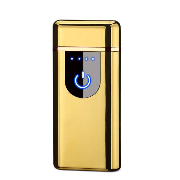 No name Kompakt Elektrisk Lighter Med Fingeraftrykssensor, Guld Gold