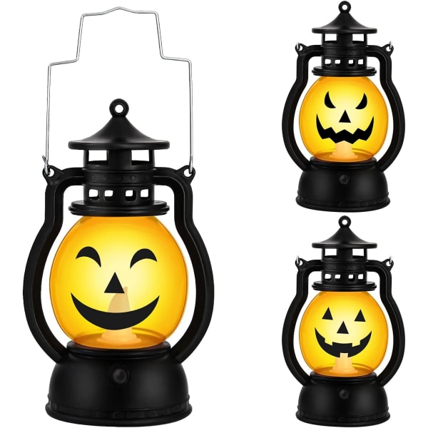 No name Halloween Lys, Græskar Lanterne Olie Lampe, Bærbar Led Elektro