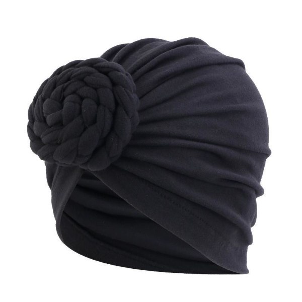b behover. Luksuriøs Turban Med Flettet Donut Unikt Design Flere Farver Black One Size