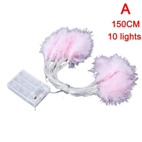 1.5m Led String Lights With Feather Fairy Handmade Bar New Room A Pink