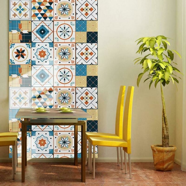 3d Visual Art Geometric Tile Decals Wall Stickers C M
