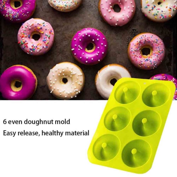 Cavity Silicone Muffin Donut Chocolate Cupcake Baking Pan Mold Rosered