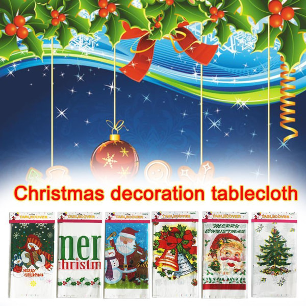 Christmas Tablecloth Xmas Party Dinner Decor Supplies Letter Paragraph