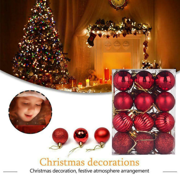 Christmas Tree Ball 30mm Bauble Hanging Home Sale Party J Green