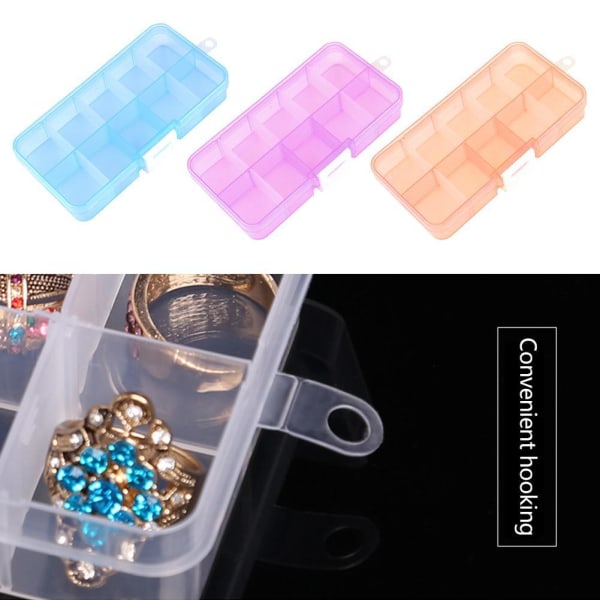 Compartments Clear Plastic Storage Box Jewelry Bead Screw O C