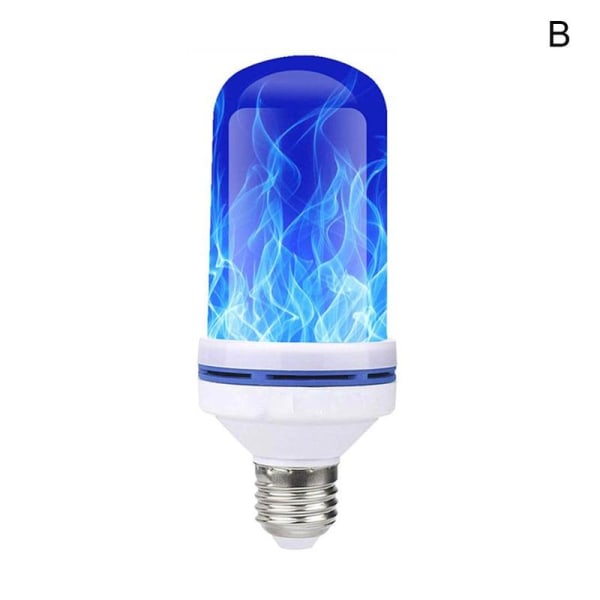 Led Flame Effect Simulated Nature Fire Light Bulb E27 Party B Blue