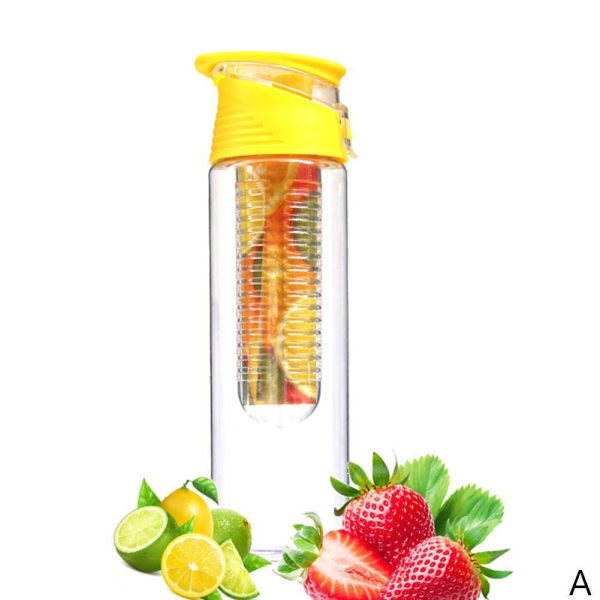 Portable Fruit Infusing Infuser Water Bottle Sports Lemon Juice Rose