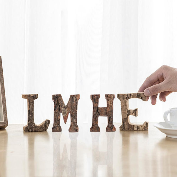Kop Retro Wooden Letters Alphabet Wall Hanging Decor Wedding Party H G Fyndiq