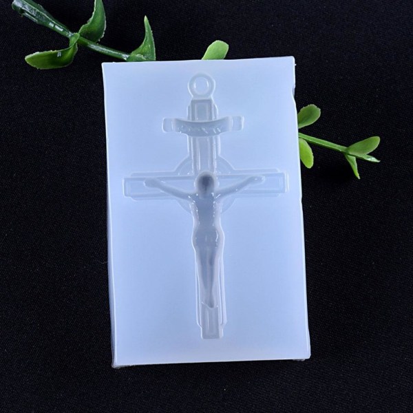 Silicone Mold Exquisite Vintage Cross Jesus Mirror Diy Jewelry