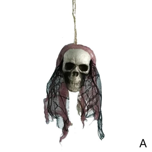 Skull Halloween Hanging Ghost Horror Props Door A Red