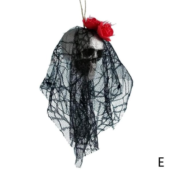 Skull Halloween Hanging Ghost Horror Props Door E Red
