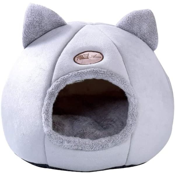 Kattehule Katteseng Koselig Hule med Avtakbart Mykt Innerste Pute Sovepose Kattetelt Kattekurv Dyresoveseng for Små til Mellomstore Katter