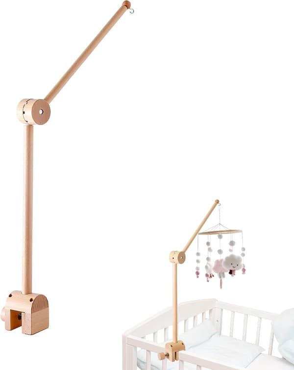 Legegårdsmobile - Mobileholder - Sengemobile - Baby Mobile Holder Træ - Musik Mobile Holder Træ - Baby Mobile Holder Træ