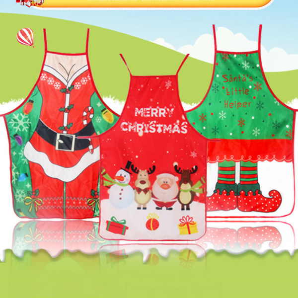 1 Pcs Santa Claus Christmas Apron 2020 New Year Cristmas Gift 50 D