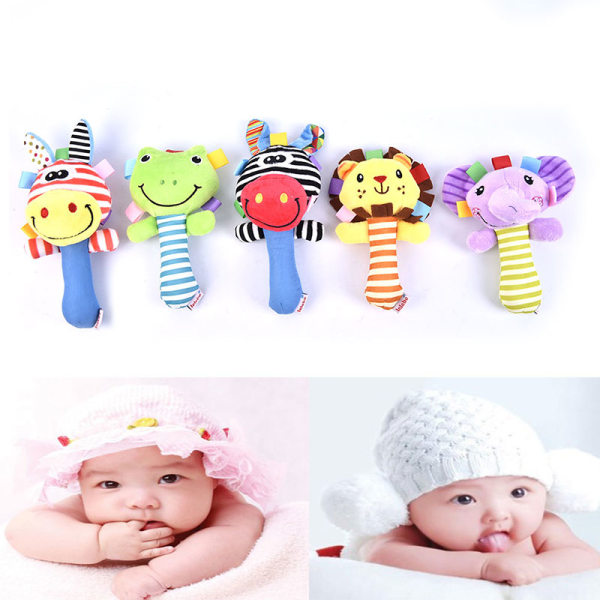 1pc Soft Plush Rattle Animal Bb Hand Puppet Doll Toddler Baby Ed Lion