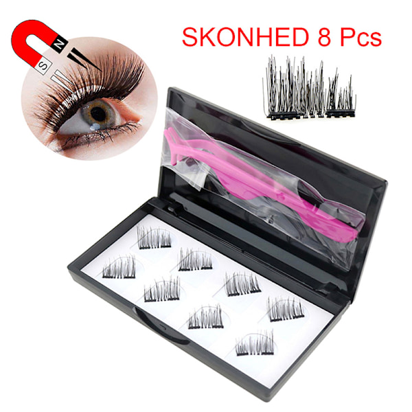 Kop 3d Magnetic Eyelashes Invisible Mink Lashes Thick Full Strip Fal Onesize Fyndiq