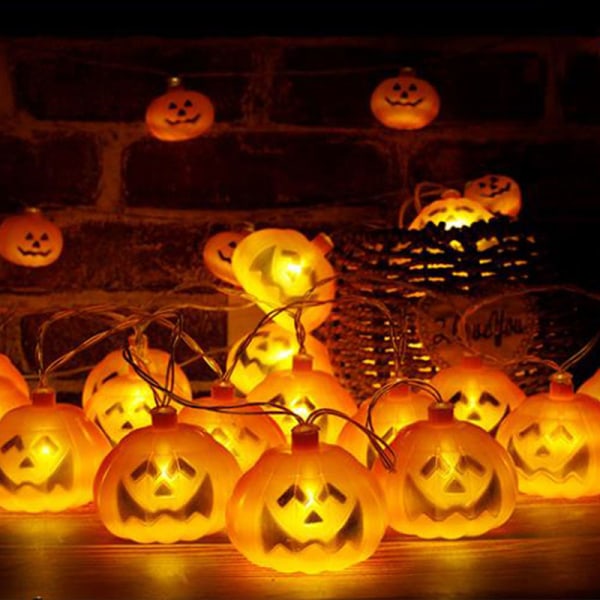 Halloween Pumpkin String Lights 3d Lantern Party Home 4