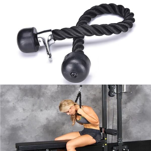 Tricep Rope Multi Pull Down Press Gym Cable Arm Exercise Fitness Body Building