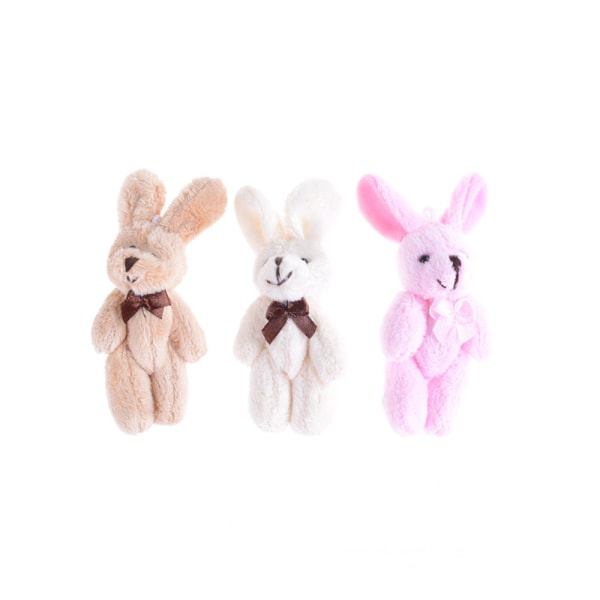 Wedding Gift Joint Rabbit Bouquet Diy Pendant Plush Stuffed Toy Multi 8cm