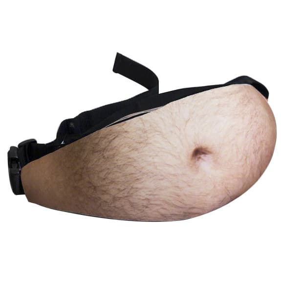 Iso vatsalaukku, vatsalaukku, luova ahdistelua estävä vyölaukku suurelle, realistiselle vatsalle.