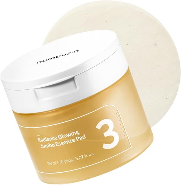 numbuzin No. 3 Serum Pads | Glød og utstråling | Skaper klar \"glasshud,\" forbedrer glød og forfiner hudtekstur