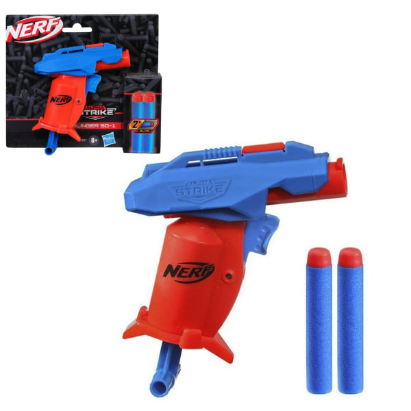 NERF Nerf Alpha Strike Slinger Sd-1 Single-fire Dart Blaster + 2 Multicolor