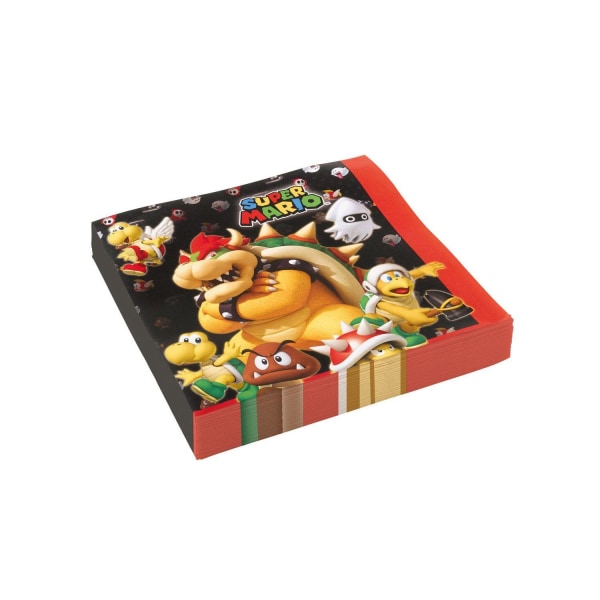 Super Mario 20-pack Bowser Servietter Multicolor One Size