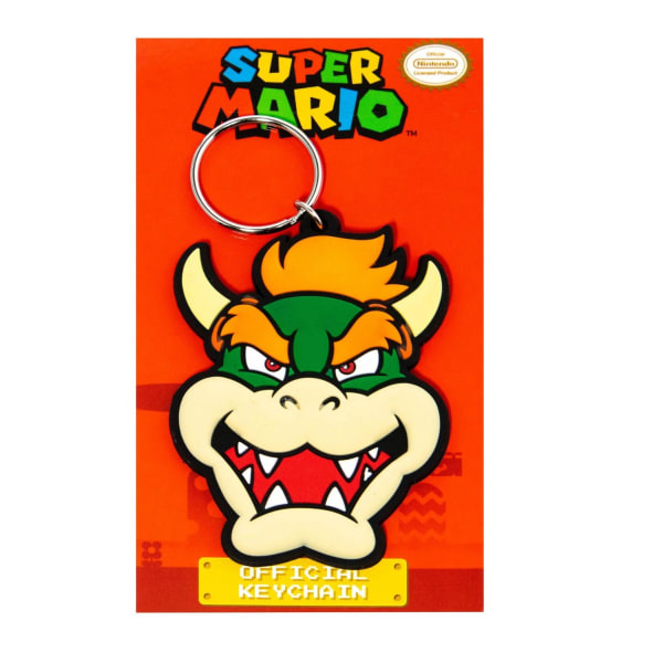 Super Mario Nintendo Bowser Nøglering Gummi Multicolor