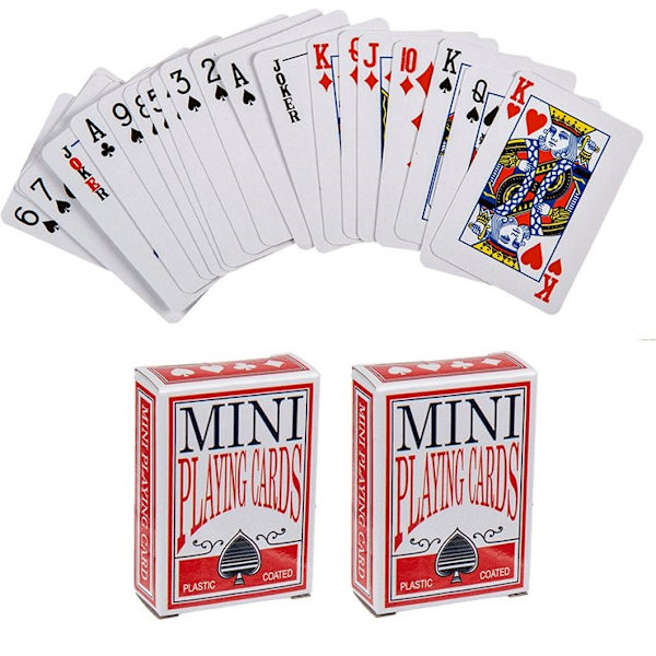 Kop Mini Spelkort Poker Patiens Spel 2 Pack Multicolor Fyndiq