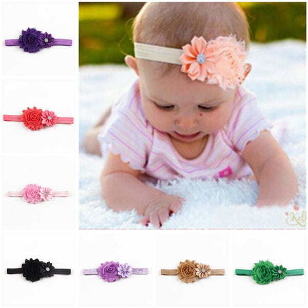 10pcs Kid Girl Baby Toddler Flower Headband Hair Bow Band A One Size