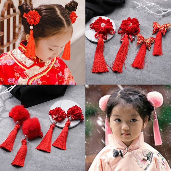 2pcs/set Fashion Girls Hair Clips Chinese Traditional Hairpins H A